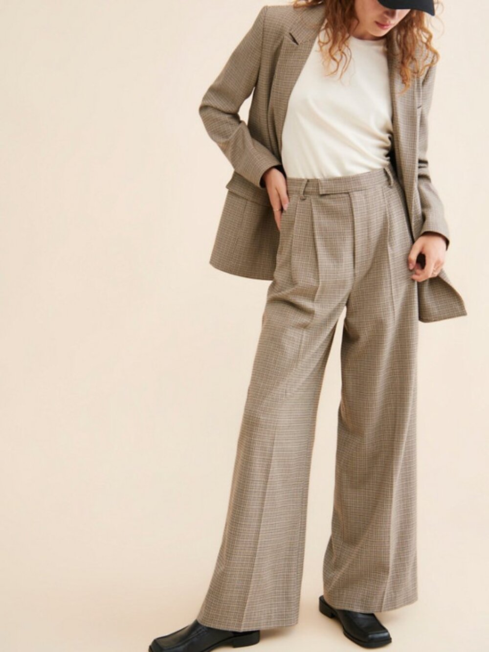 ASTR The Label Milani Houndstooth Trousers *PART OF A 2-PC SET*